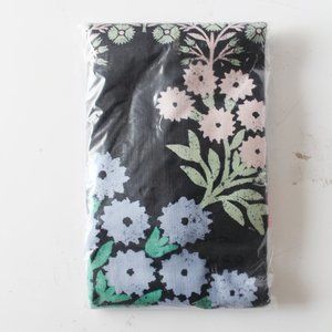 Anthropologie Black Floral Shower Curtain